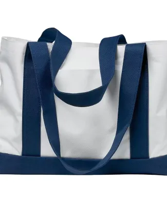 Liberty Bags 7002 P & O Cruiser Tote in White/ navy