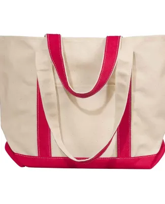 Liberty Bags 8871 16 Ounce Cotton Canvas Tote in Natural/ red