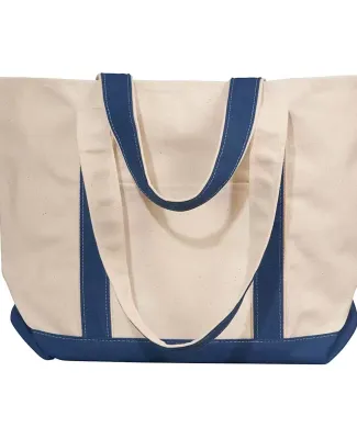 Liberty Bags 8871 16 Ounce Cotton Canvas Tote in Natural/ navy