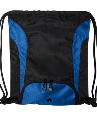 Liberty Bags 8890 Santa Cruz Drawstring Pack With  in Black/ royal