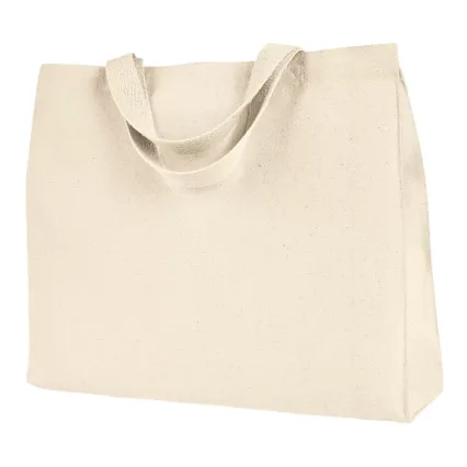 Liberty Bags 8501 12 Ounce Gusseted Canvas Tote NATURAL