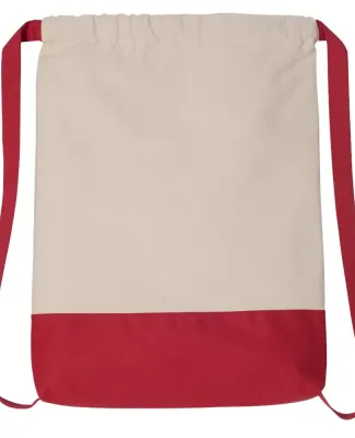 Liberty Bags 8876 10 Ounce Cotton Canvas Contrast  NATURAL/ RED