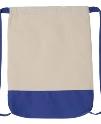 Liberty Bags 8876 10 Ounce Cotton Canvas Contrast  NATURAL/ ROYAL