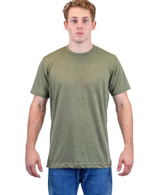 Tultex 241 Unisex Ultra Blend Poly-Rich Tee in Heather military green