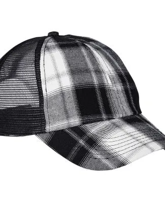 Vibe Cap WHITE/ BLK PLAID