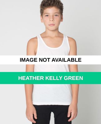American Apparel BB208W Youth Poly-Cotton Tank Heather Kelly Green