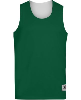 Augusta Sportswear 148 Reversible Wicking Tank in Dark green/ white