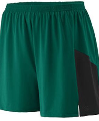 Augusta Sportswear 336 Youth Sprint Short in Dark green/ black
