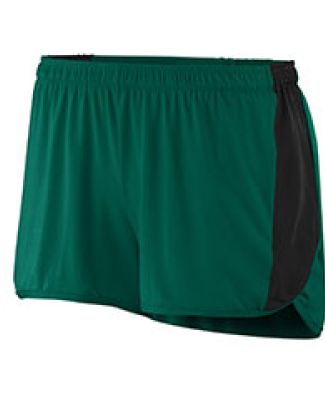 Augusta Sportswear 337 Women's Sprint Short in Dark green/ black