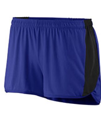 Augusta Sportswear 337 Women's Sprint Short in Purple/ black