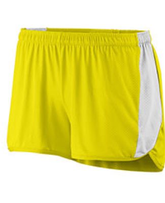 Augusta Sportswear 337 Women's Sprint Short in Power yellow/ white