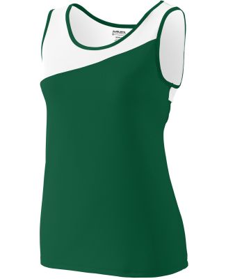 Augusta Sportswear 354 Women's Accelerate Jersey in Dark green/ white