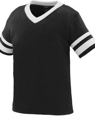 Augusta Sportswear 362 Toddler Sleeve Stripe Jerse in Black/ white