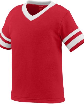 Augusta Sportswear 362 Toddler Sleeve Stripe Jerse in Red/ white