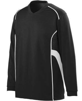 Augusta Sportswear 1085 Winning Streak Long Sleeve BLACK/ WHITE