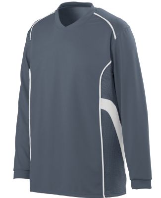 Augusta Sportswear 1085 Winning Streak Long Sleeve GRAPHITE/ WHITE