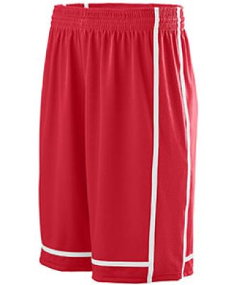 Augusta Sportswear 1185 Winning Streak Short in Red/ white