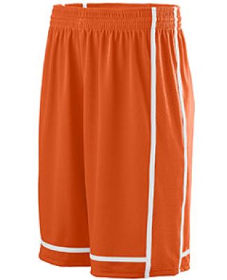 Augusta Sportswear 1185 Winning Streak Short in Orange/ white