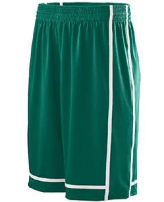 Augusta Sportswear 1185 Winning Streak Short in Dark green/ white