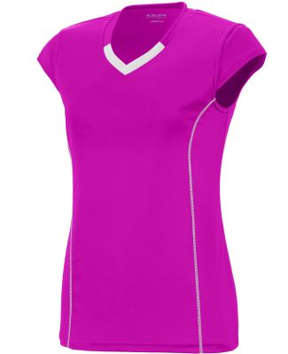 Augusta Sportswear 1218 Women's Blash Jersey in Power pink/ white