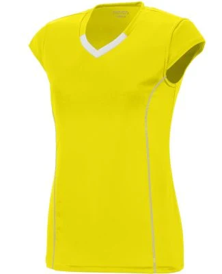 Augusta Sportswear 1218 Women's Blash Jersey in Power yellow/ white