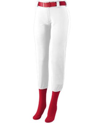 Augusta Sportswear 1241 Girls' Low Rise Homerun Pa in White