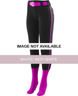 Augusta Sportswear 1248 Women's Low Rise Collegiat White/ Red/ White