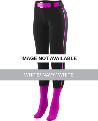 Augusta Sportswear 1248 Women's Low Rise Collegiat White/ Navy/ White