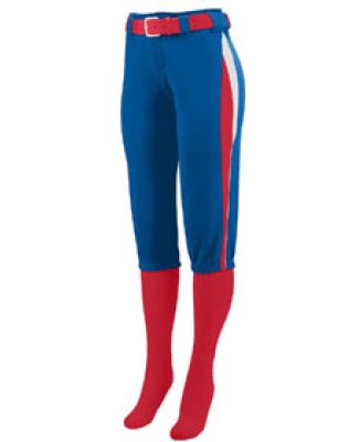 Augusta Sportswear 1340 Women's Comet Pant in Royal/ red/ white