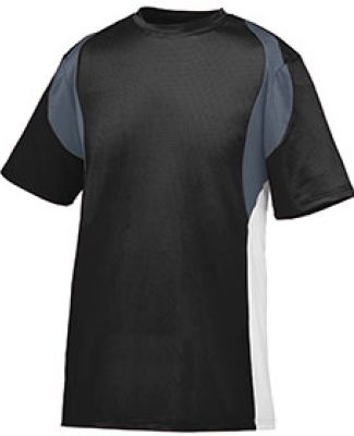 Augusta Sportswear 1516 Youth Quasar Jersey BLACK/ GRPH/ WHT