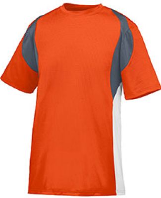 Augusta Sportswear 1516 Youth Quasar Jersey ORANGE/ GRPH/ WH