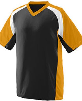 Augusta Sportswear 1535 Nitro Jersey in Black/ gold/ white