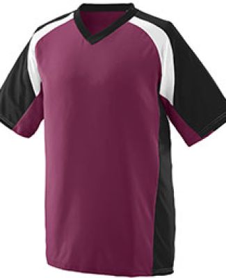 Augusta Sportswear 1535 Nitro Jersey in Maroon/ black/ white