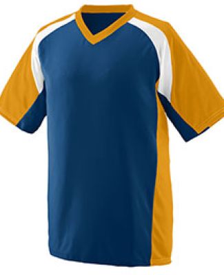 Augusta Sportswear 1536 Youth Nitro Jersey in Navy/ gold/ white