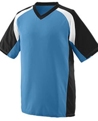 Augusta Sportswear 1536 Youth Nitro Jersey in Columbia blue/ black/ white
