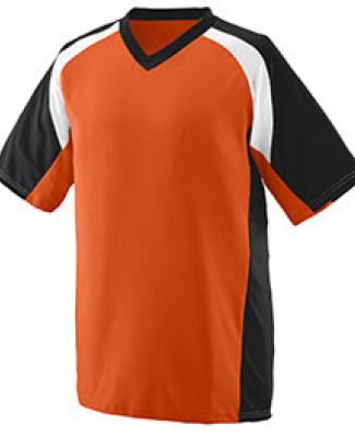 Augusta Sportswear 1536 Youth Nitro Jersey in Orange/ black/ white