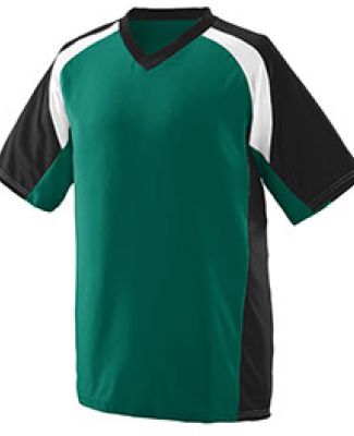 Augusta Sportswear 1536 Youth Nitro Jersey in Dark green/ black/ white