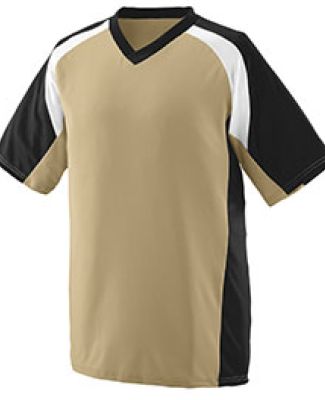 Augusta Sportswear 1536 Youth Nitro Jersey in Vegas gold/ black/ white