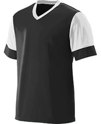 Augusta Sportswear 1601 Youth Lightning Jersey in Black/ white