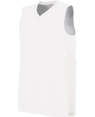 Augusta Sportswear 1714 Women's Block Out Jersey in White/ white