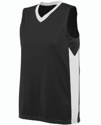 Augusta Sportswear 1714 Women's Block Out Jersey in Black/ white
