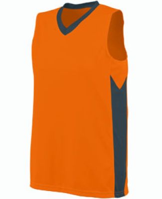 Augusta Sportswear 1714 Women's Block Out Jersey in Power orange/ slate