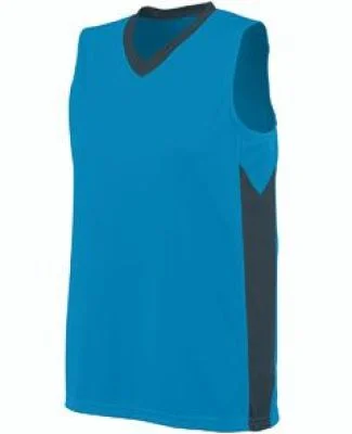Augusta Sportswear 1714 Women's Block Out Jersey in Power blue/ slate