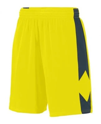 Augusta Sportswear 1715 Block Out Short in Power yellow/ slate