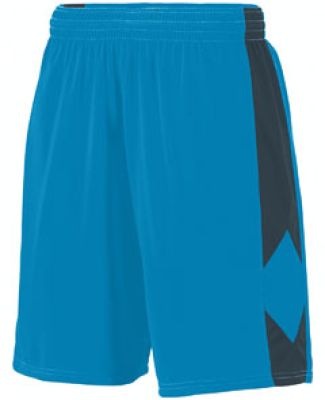 Augusta Sportswear 1716 Youth Block Out Short in Power blue/ slate
