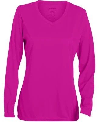 Augusta Sportswear 1788 Women's Long Sleeve Wickin in Power pink