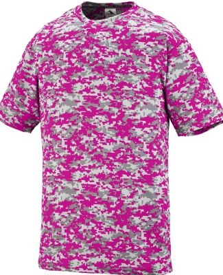 Augusta Sportswear 1798 Digi Camo Wicking T-Shirt in Power pink digi