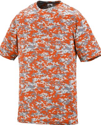 Augusta Sportswear 1798 Digi Camo Wicking T-Shirt in Orange digi