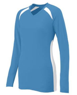 Augusta Sportswear 1305 Women's Spike Jersey COLUMB BLUE/ WHT