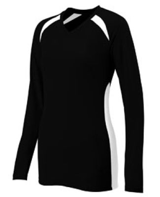 Augusta Sportswear 1305 Women's Spike Jersey BLACK/ WHITE